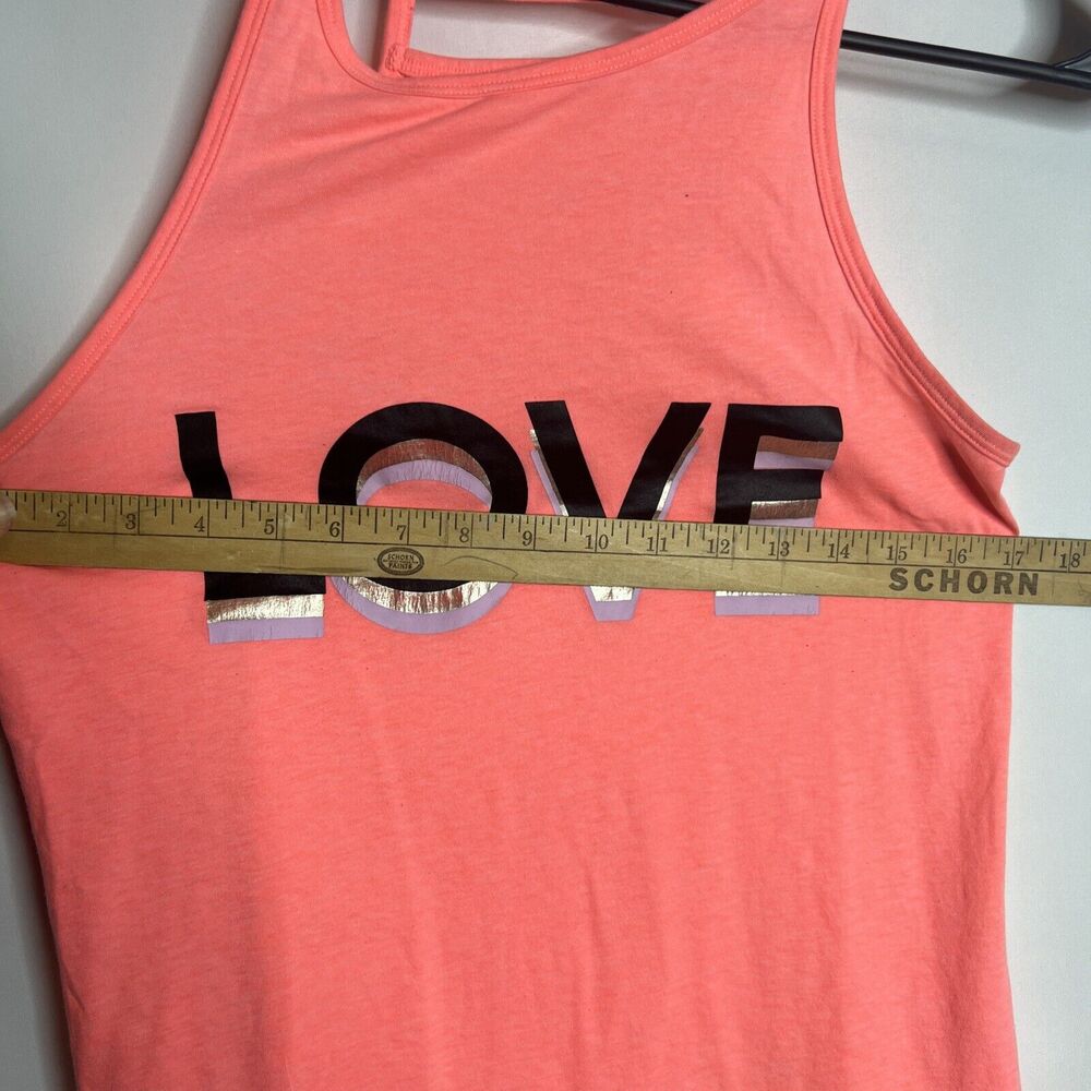Victoria Secret Sport LOVE Coral Open Back Tank Top Women's size Small - Picture 4 of 9